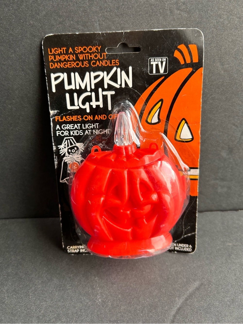 Vintage Halloween 80s Pumpkin Safety Light🎃 NWT